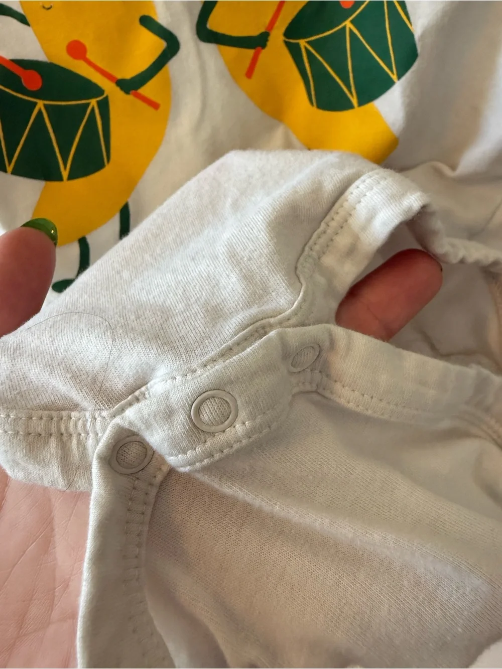 Tinycottons Banana Drummers Romper 12M Short Sleeve Baby One Piece